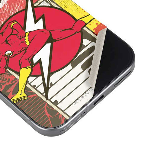DC Comics Flash Block Pattern Pixel 9 Pro XL Skin