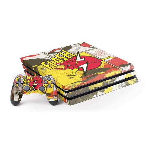 DC Comics Flash Block Pattern PlayStation PS4 Skins