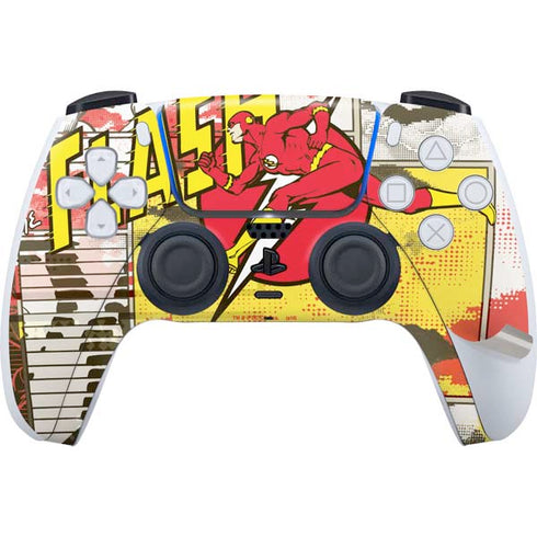 DC Comics Flash Block Pattern PS5 Pro Bundle Skin
