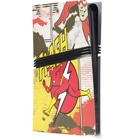 DC Comics Flash Block Pattern PS5 Pro Console Skin
