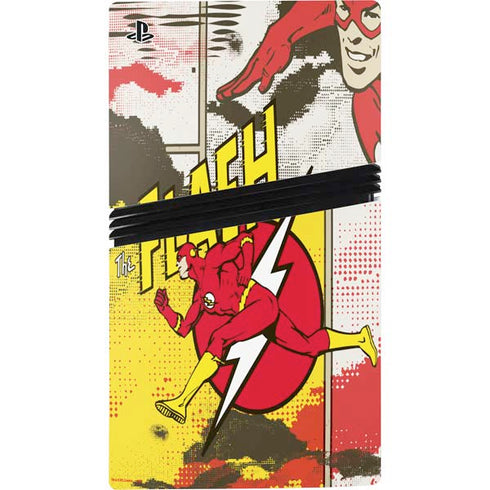 DC Comics Flash Block Pattern PS5 Pro Console Skin