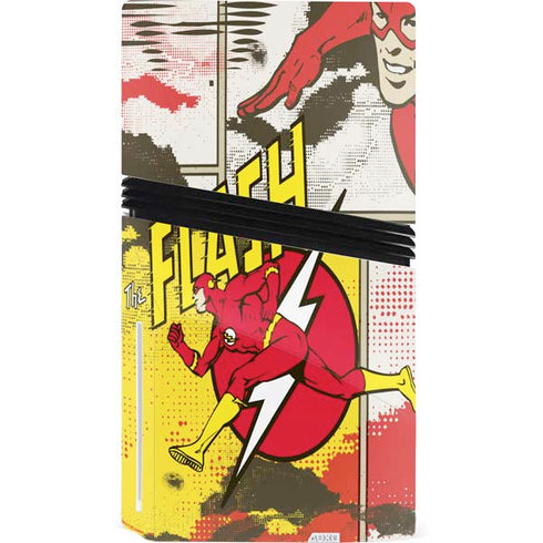 DC Comics Flash Block Pattern PS5 Pro Disk Console Skin