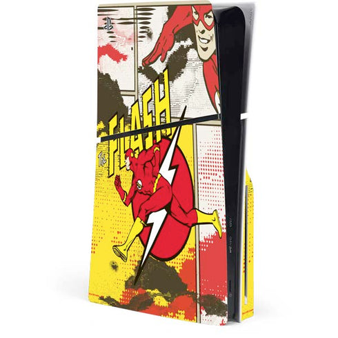 DC Comics Flash Block Pattern PlayStation PS5 Skins