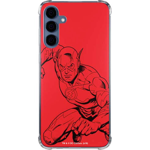 DC Comics The Flash Comic Pop Galaxy A35 5G Clear Case