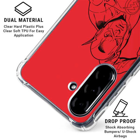 DC Comics The Flash Comic Pop Galaxy A36 5G Clear Case