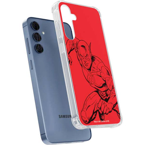 DC Comics The Flash Comic Pop Galaxy A55 5G Clear Case