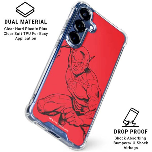 DC Comics The Flash Comic Pop Galaxy S25 Clear Case
