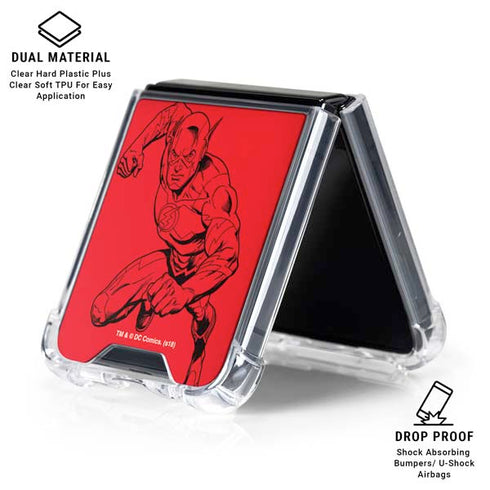 DC Comics The Flash Comic Pop Galaxy Z Flip6 Clear Case