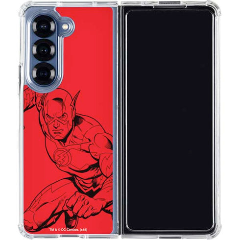 DC Comics The Flash Comic Pop Galaxy Z Fold6 Clear Case