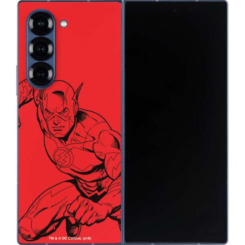 DC Comics The Flash Comic Pop Galaxy Z Fold6 Skin