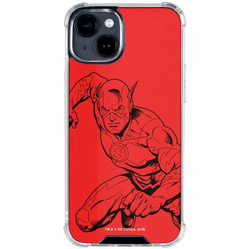DC Comics The Flash Comic Pop iPhone 15 Clear Case