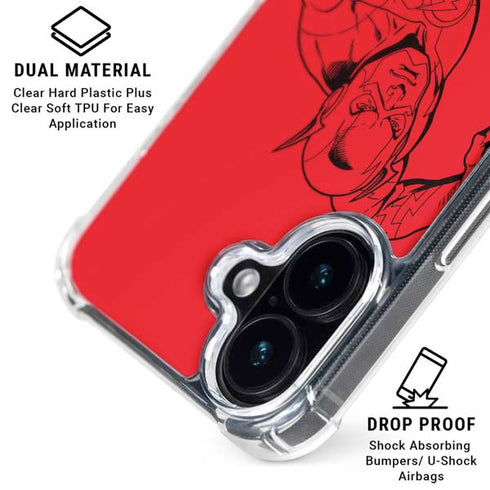 DC Comics The Flash Comic Pop iPhone 16 Clear Case
