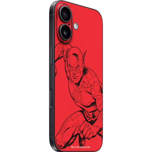 DC Comics The Flash Comic Pop iPhone 16 Plus Skin