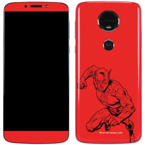 DC Comics The Flash Comic Pop Moto E5 Plus Skin