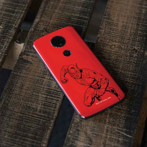 DC Comics The Flash Comic Pop Moto E5 Plus Skin