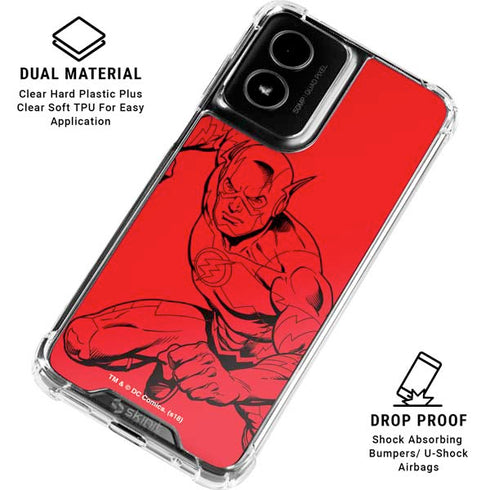 DC Comics The Flash Comic Pop Moto G Power 5G (2024) Clear Case