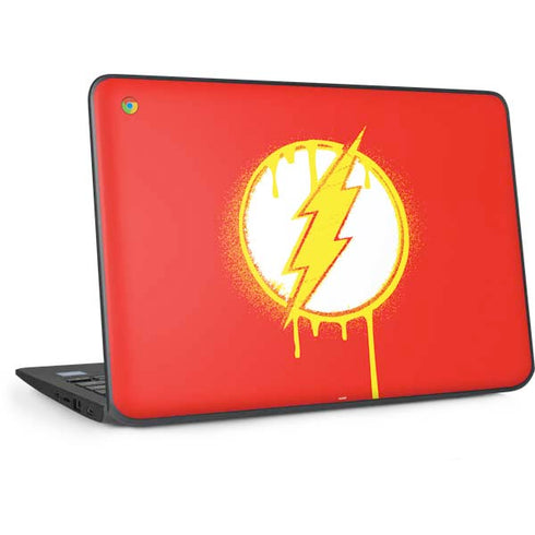DC Comics The Flash Emblem Drip HP Chromebook Skin