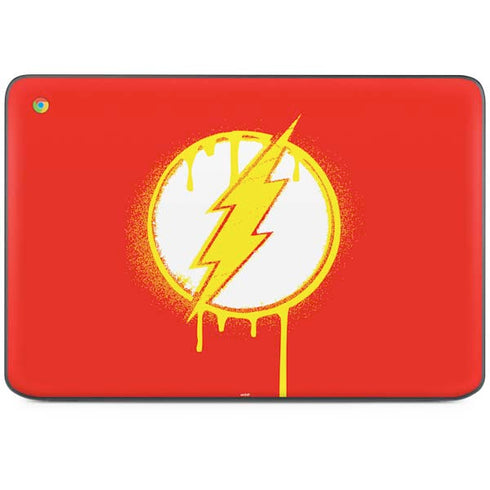 DC Comics The Flash Emblem Drip HP Chromebook Skin