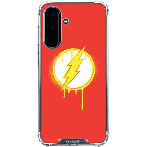 DC Comics The Flash Emblem Drip Galaxy A36 5G Clear Case