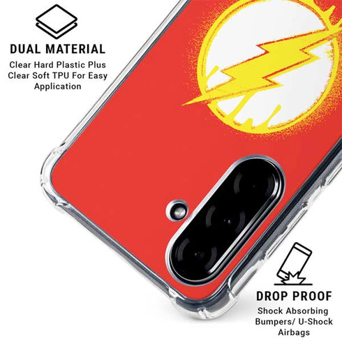 DC Comics The Flash Emblem Drip Galaxy A36 5G Clear Case