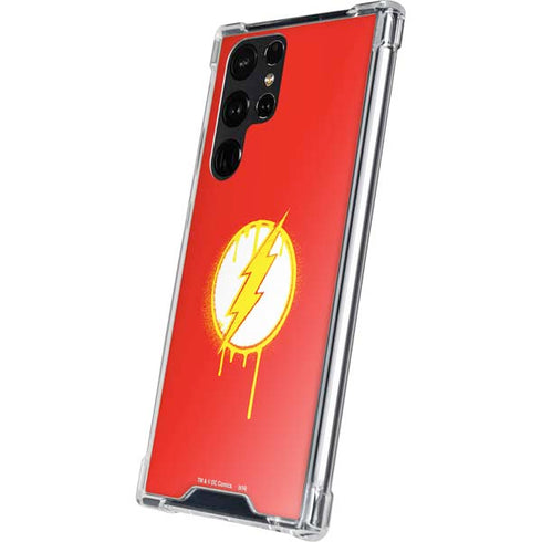 DC Comics The Flash Emblem Drip Galaxy S23 Ultra Clear Case