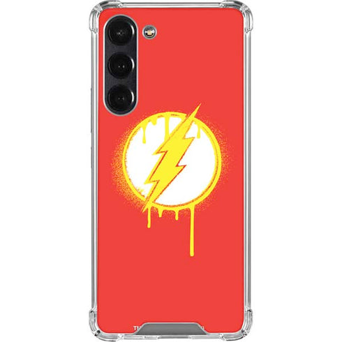DC Comics The Flash Emblem Drip Galaxy S24 FE Clear Case