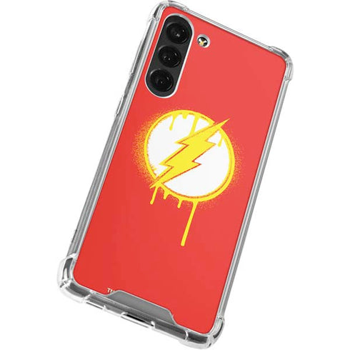 DC Comics The Flash Emblem Drip Galaxy S24 FE Clear Case