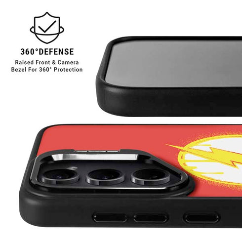 DC Comics The Flash Emblem Drip Galaxy S25 Kickstand Case