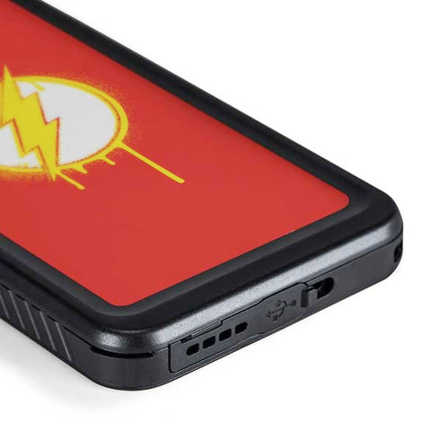 DC Comics The Flash Emblem Drip Galaxy S24 Plus Waterproof Case