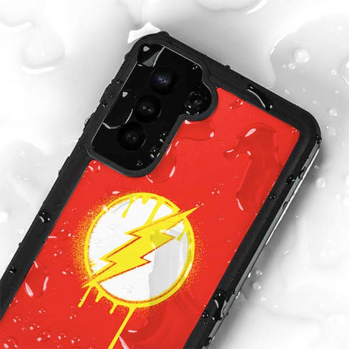 DC Comics The Flash Emblem Drip Galaxy S24 Plus Waterproof Case