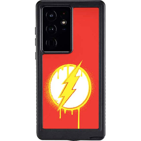 DC Comics The Flash Emblem Drip Galaxy S24 Ultra Waterproof Case