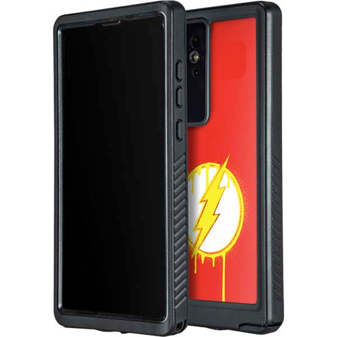 DC Comics The Flash Emblem Drip Galaxy S24 Ultra Waterproof Case
