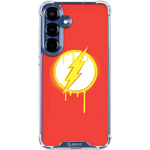 DC Comics The Flash Emblem Drip Galaxy S25 Plus Clear Case
