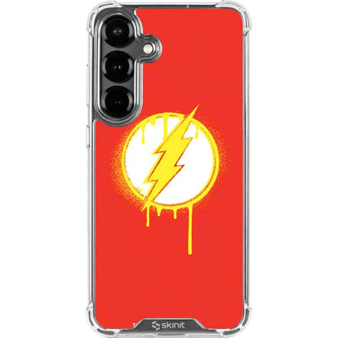 DC Comics The Flash Emblem Drip Galaxy S26 Clear Case
