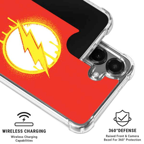 DC Comics The Flash Emblem Drip Galaxy S26 Clear Case