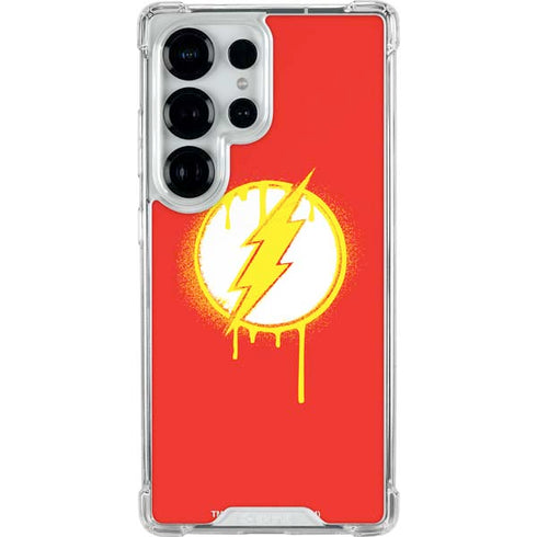 DC Comics The Flash Emblem Drip Galaxy S26 Ultra Clear Case