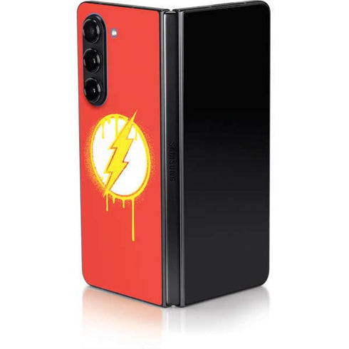 DC Comics The Flash Emblem Drip Galaxy Z Fold5 5G Skin