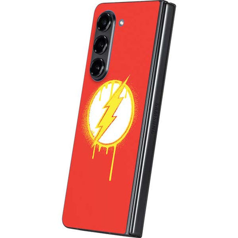 DC Comics The Flash Emblem Drip Galaxy Z Fold5 5G Skin