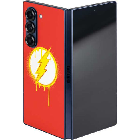 DC Comics The Flash Emblem Drip Galaxy Z Fold6 Skin