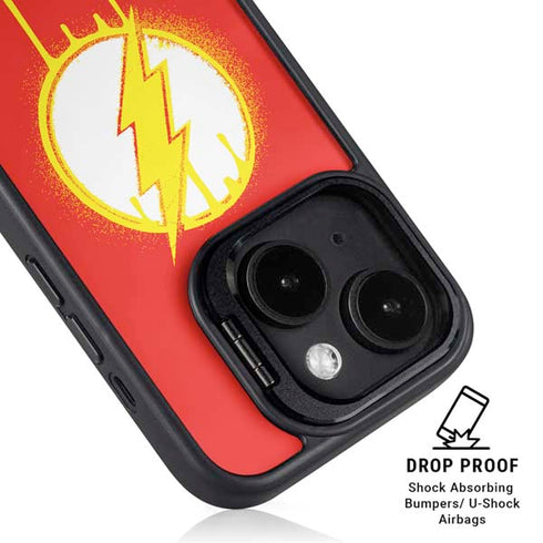 DC Comics The Flash Emblem Drip iPhone 14 Plus Kickstand Case