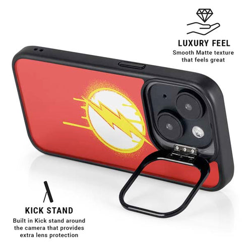 DC Comics The Flash Emblem Drip iPhone 15 Plus Kickstand Case