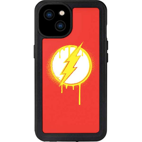 DC Comics The Flash Emblem Drip iPhone 15 Plus Waterproof Case
