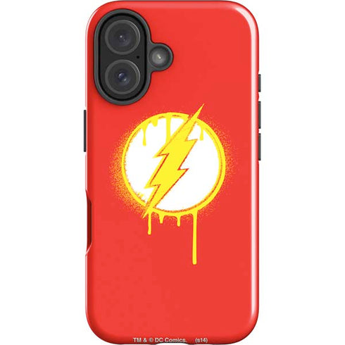 DC Comics The Flash Emblem Drip iPhone 16 Impact Case