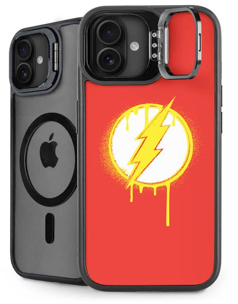 DC Comics The Flash Emblem Drip iPhone 16 Kickstand Case