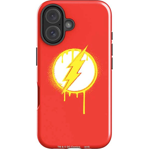 DC Comics The Flash Emblem Drip iPhone 16 Plus Impact Case