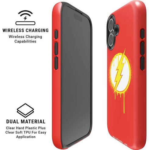 DC Comics The Flash Emblem Drip iPhone 16 Plus Magsafe Impact Case