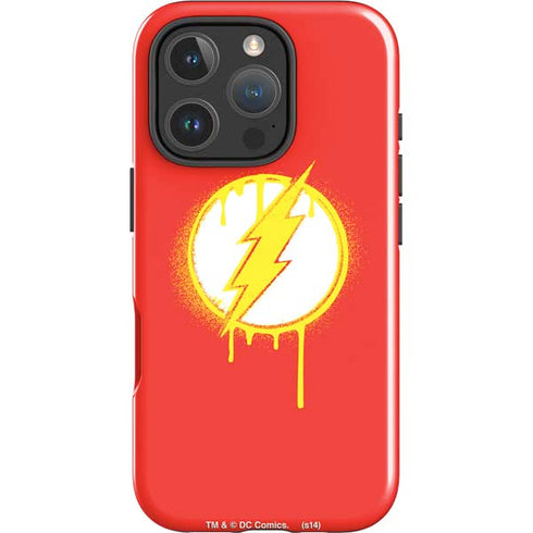 DC Comics The Flash Emblem Drip iPhone 16 Pro Impact Case
