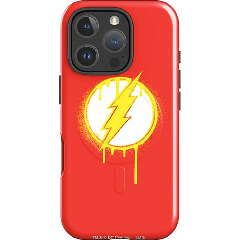 DC Comics The Flash Emblem Drip iPhone 16 Pro Magsafe Impact Case
