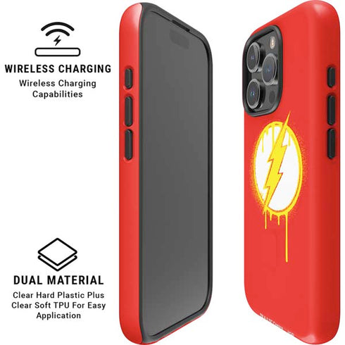 DC Comics The Flash Emblem Drip iPhone 16 Pro Magsafe Impact Case