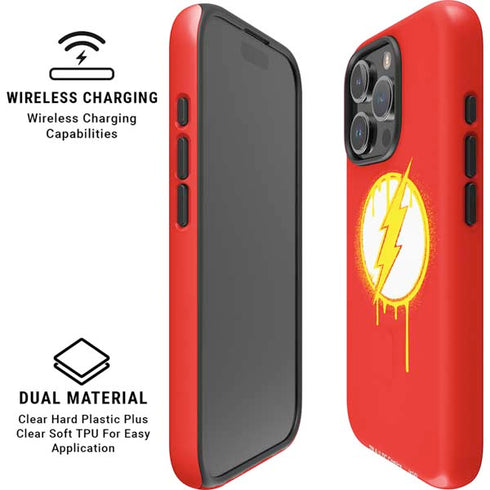 DC Comics The Flash Emblem Drip iPhone 16 Pro Max Magsafe Impact Case